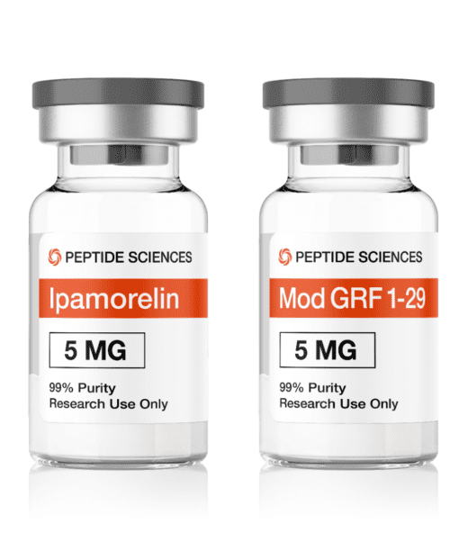 Ipamorelin (5mg x 5) & Mod GRF 1-29 (CJC-1295 no DAC) (5mg x 5) for Sale
